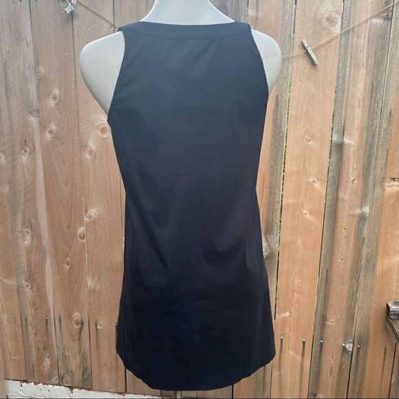 Theory black A-line cotton blend mini dress size 4 - Picture 6 of 9